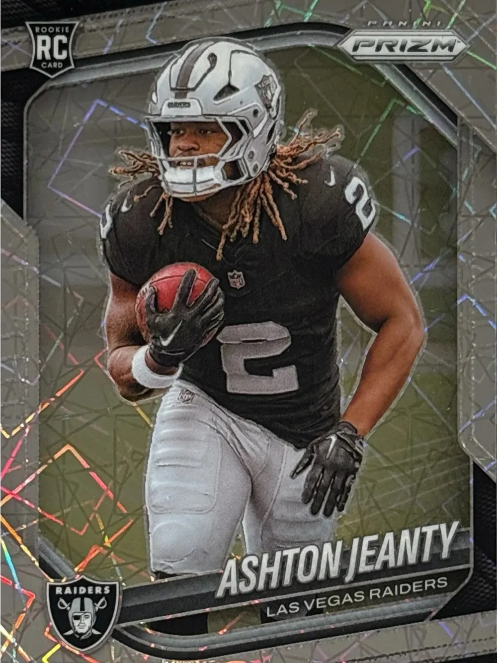 Panini Prizm Las Vegas Raiders Ashton Jeanty Silver Prizm Football Rookie Card